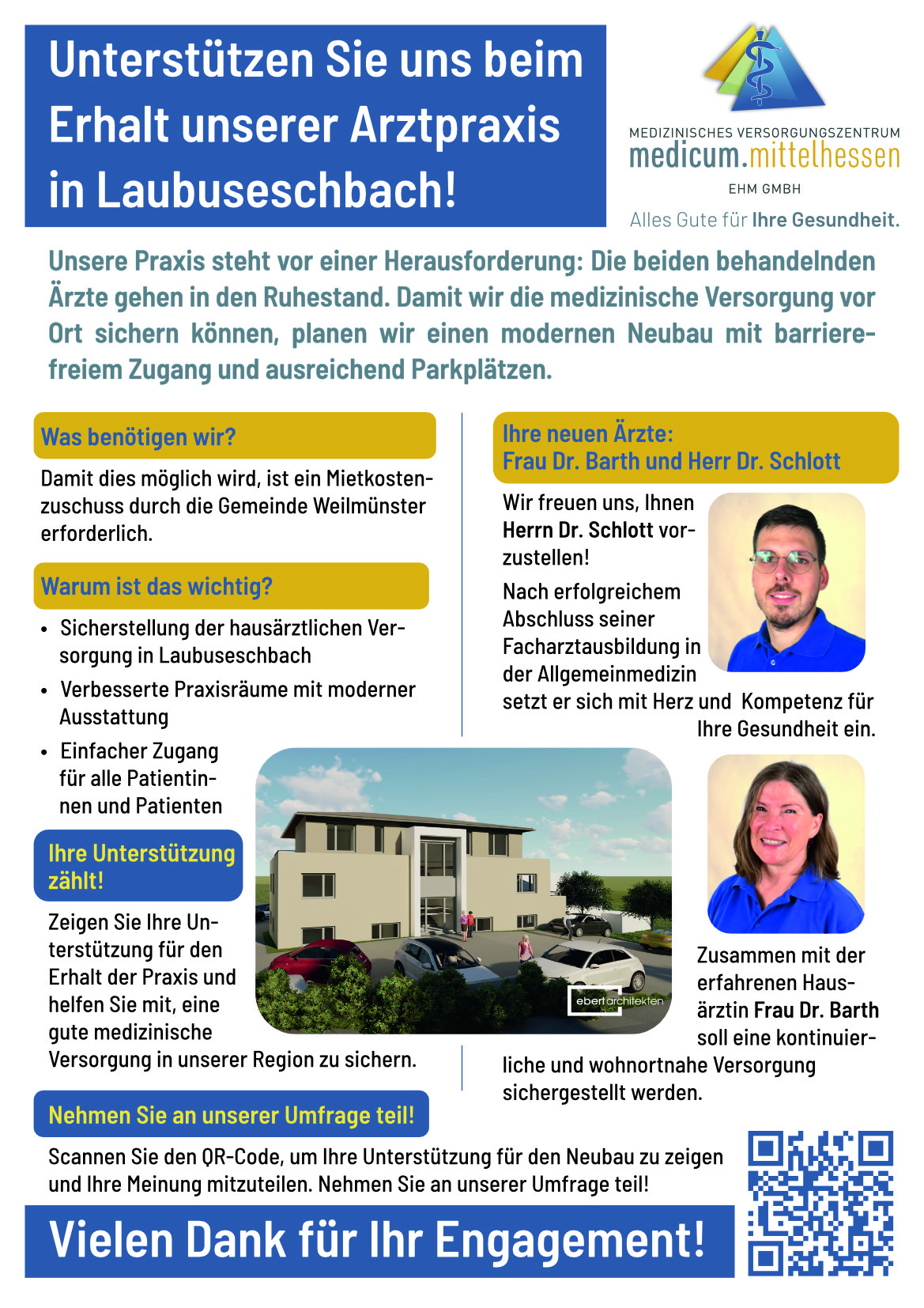 Bild von Artikel: Wie ist Ihre Meinung zum Erhalt der Hausarztpraxis Laubuseschbach?<br>
Diese Umfrage ist nun geschlossen. Vielen Dank für Ihre zahlreiche Teilnahme.