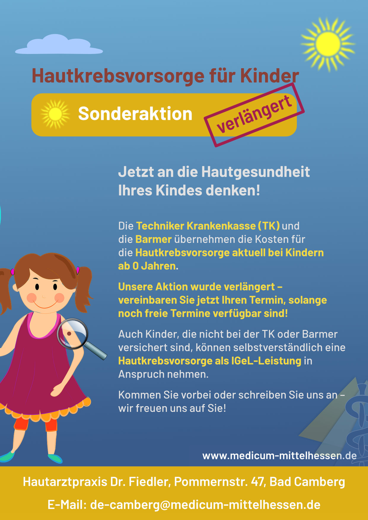 Bild von Artikel: Sonderaktion: Hautkrebsvorsorge für Kinder ab 0 Jahren