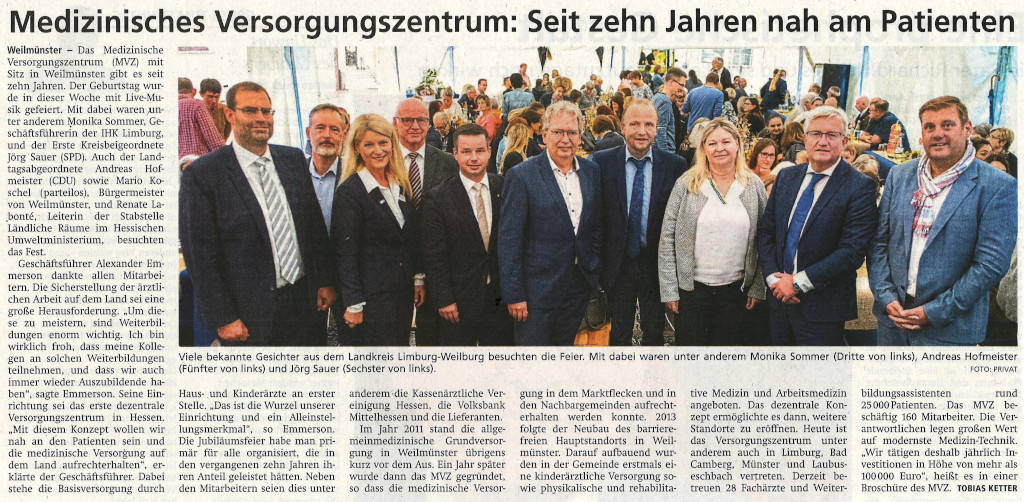Bild von Artikel: "Medizinisches Versorgungszentrum: Seit zehn Jahren nah am Patienten" - Artikel vom 17.09.2022 in der Nassauischen Neuen Presse