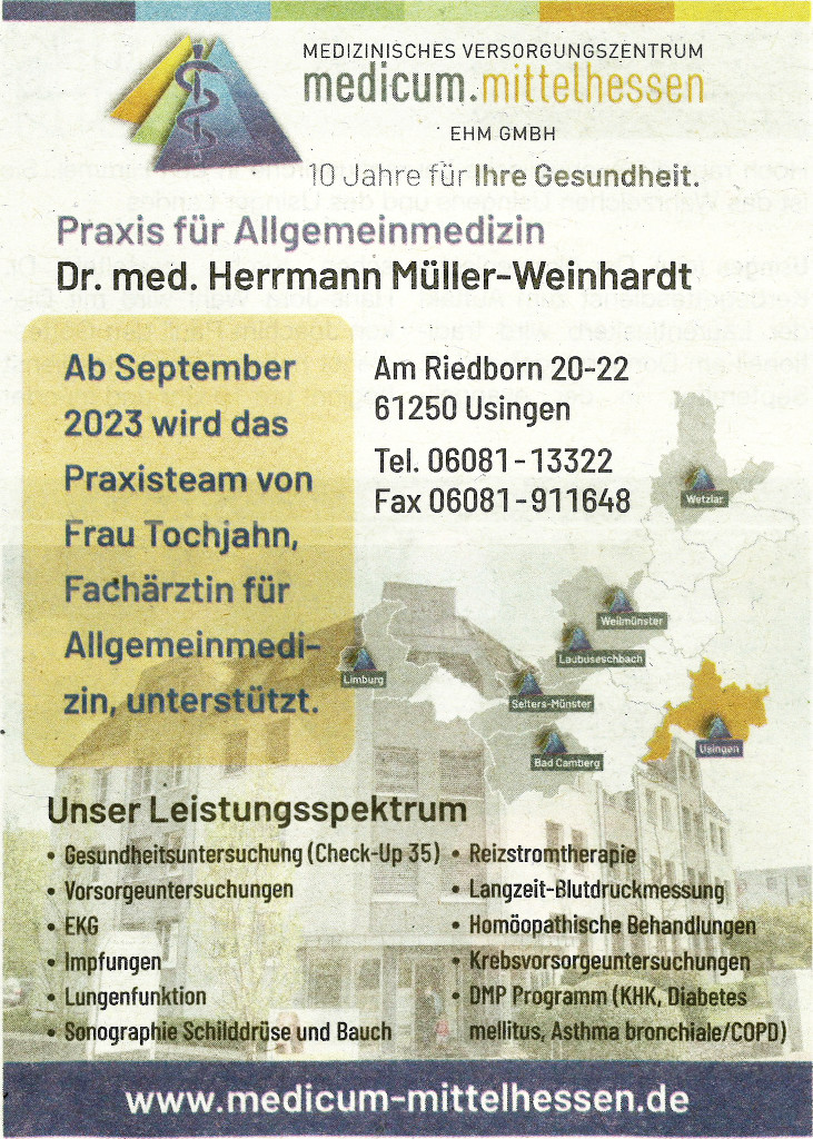 Bild von Artikel: Frau Tochjahn, Fachärztin für Allgemeinmedizin, unterstützt Usinger Praxisteam