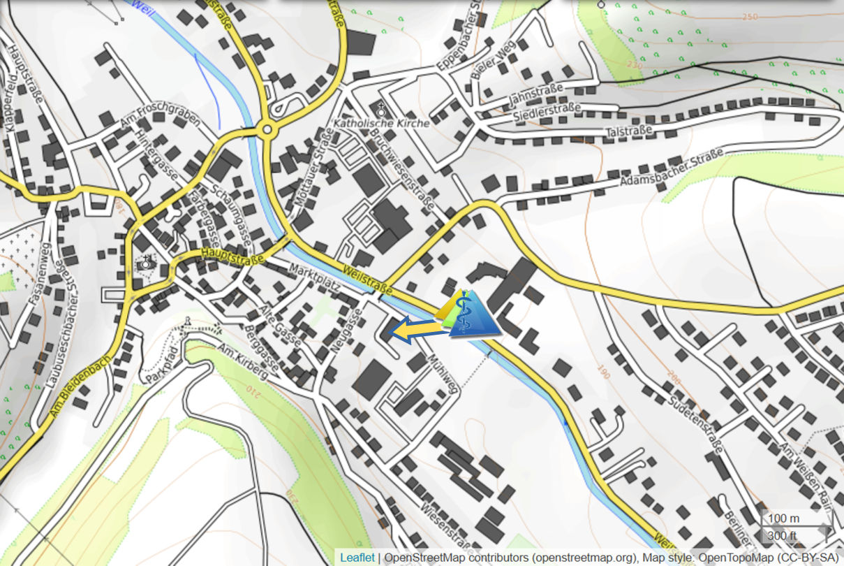 Anfahrtsskizze: Mühlweg 2a, 35789 Weilmünster