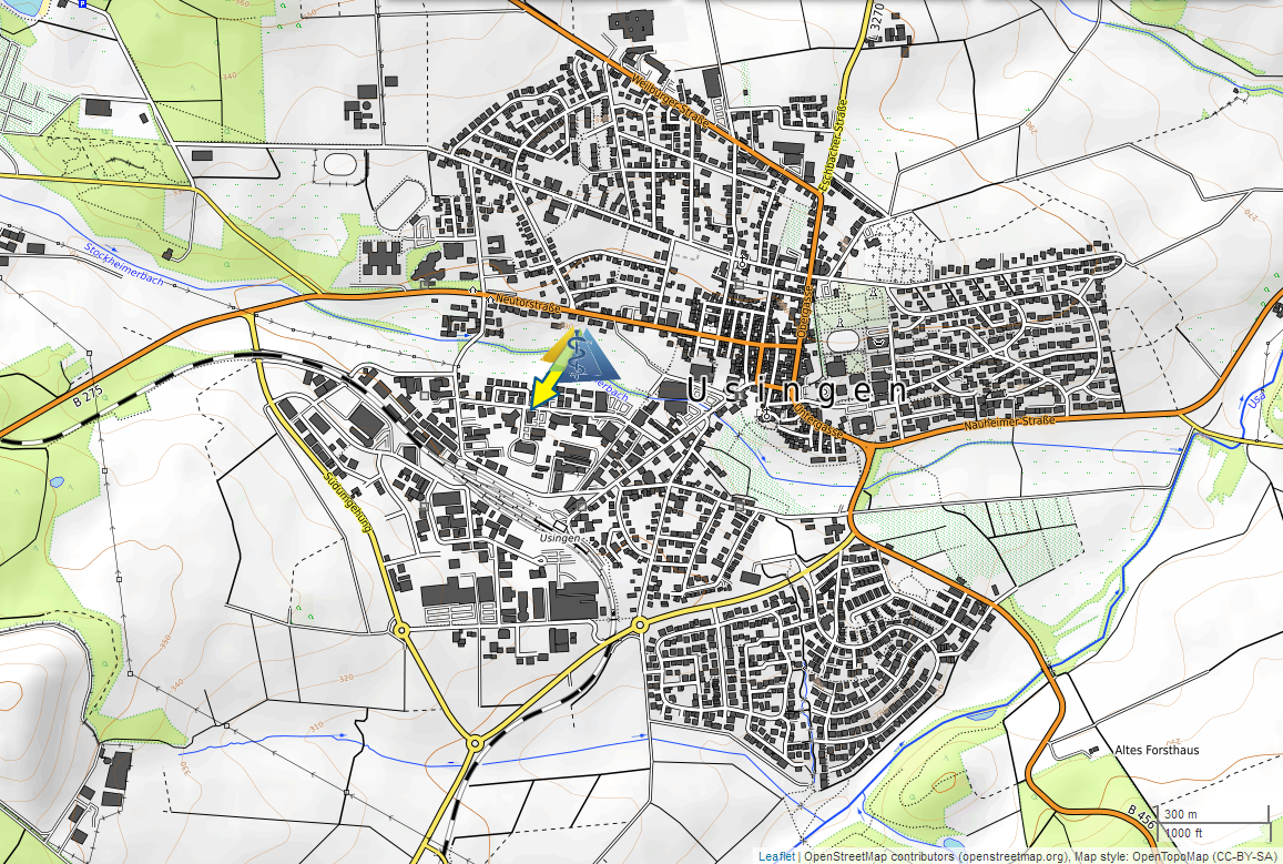 Anfahrtsskizze: Am Riedborn 20-22, 61250 Usingen